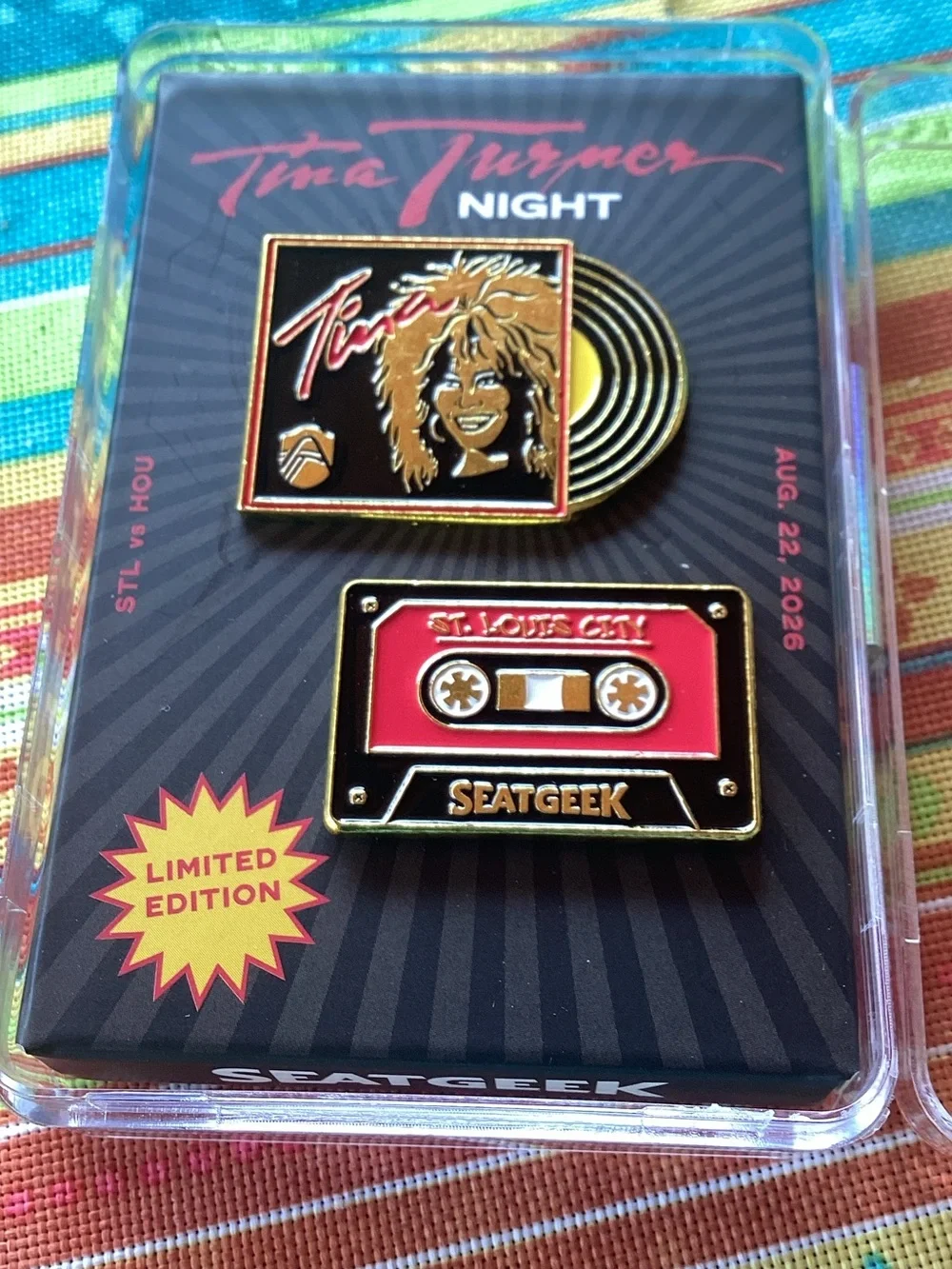 St Louis City SC - Tina Turner Night Limited Edition Pin Set - Black & Red